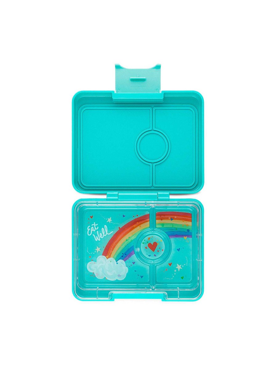 Cuidar Yumbox | Caja Almuerzo Yumbox Snack 3 Compartimentos Rainbow Aqua