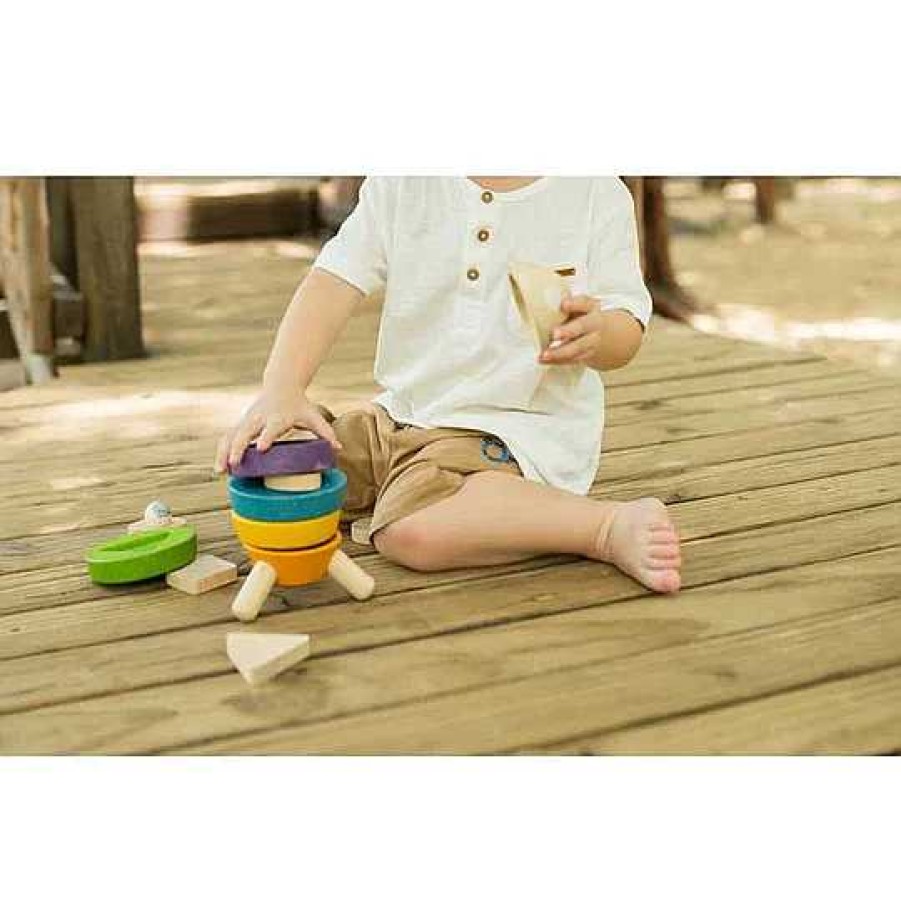 Jugar Plantoys | Cohete Apilable Madera Plantoys