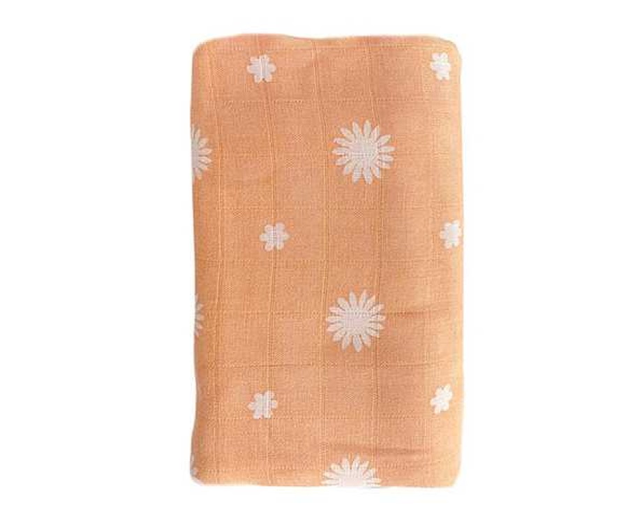 Cuidar OB Designs | Muselina Flor Peach Bamb