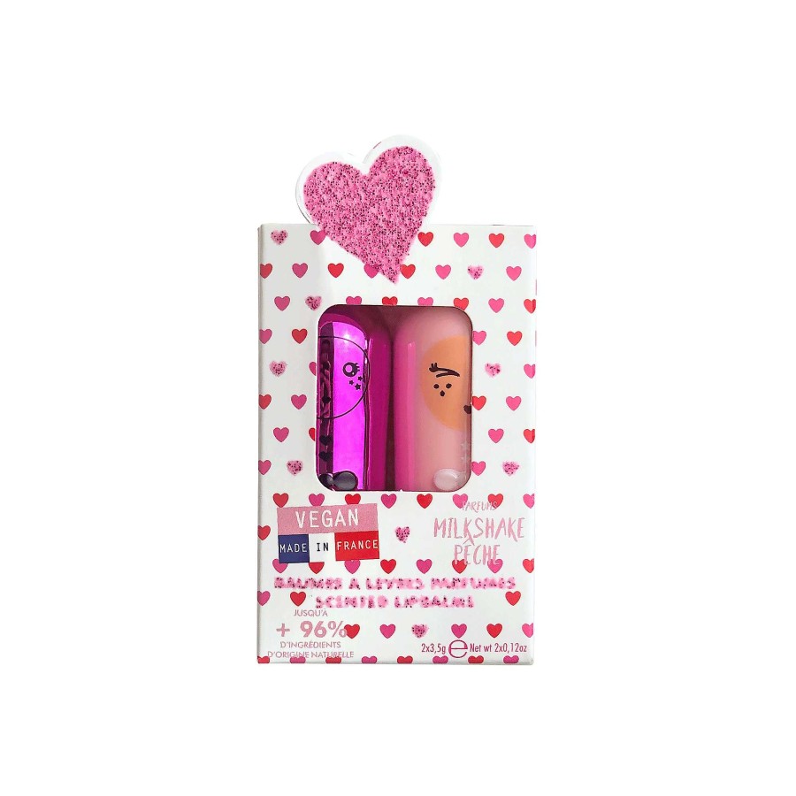 Cuidar Inuwet | Set De 2 B Lsamos Labiales Red Love (Melocot N Y Batido)