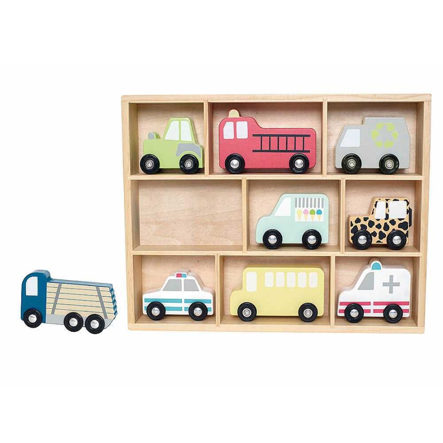 Jugar Tronjocs | Estanteria De Madera Con 9 Coches