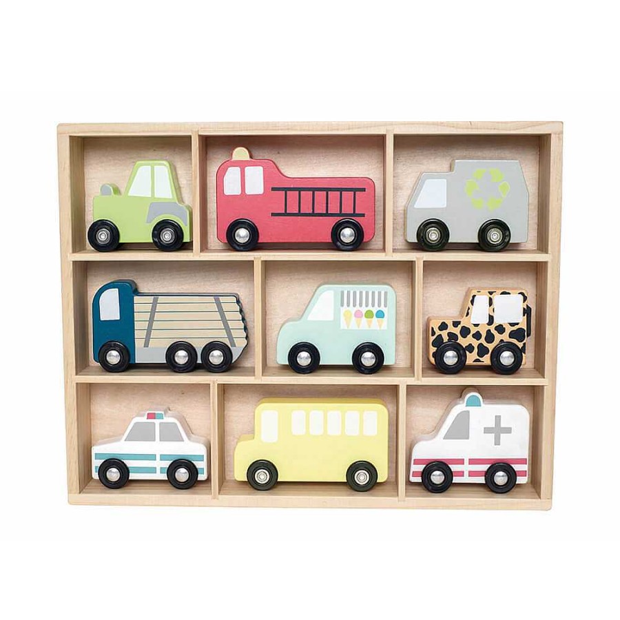 Jugar Tronjocs | Estanteria De Madera Con 9 Coches