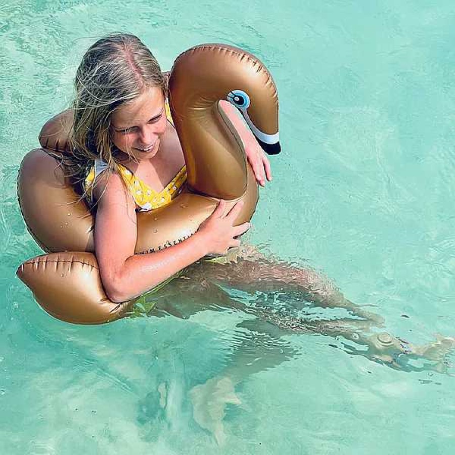 Cuidar The Swim Essentials | Flotador Anillo Cisne Oro 55 Cm