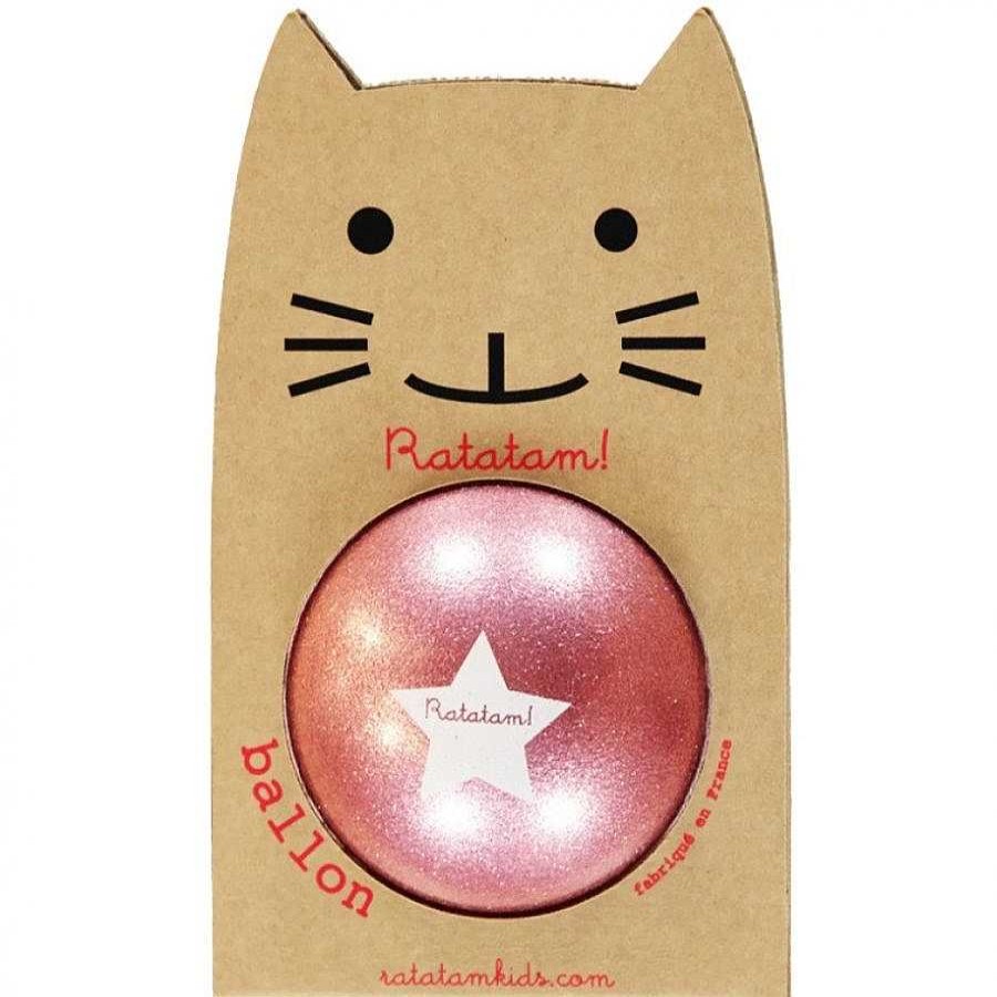 Jugar Ratatam | Pelota Gato Rosa Purpurina 15Cm