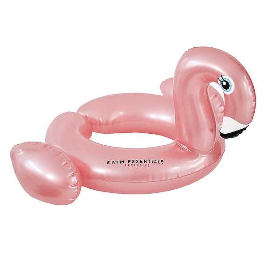 Cuidar The Swim Essentials | Flotador Anillo Flamenco Oro Rosa 55 Cm