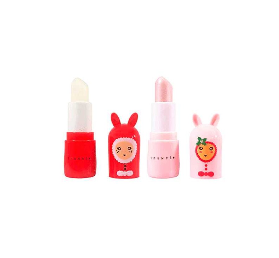 Cuidar Inuwet | Set De 2 B Lsamos Labiales Bunny Navidad (Mango Y Caramelo)