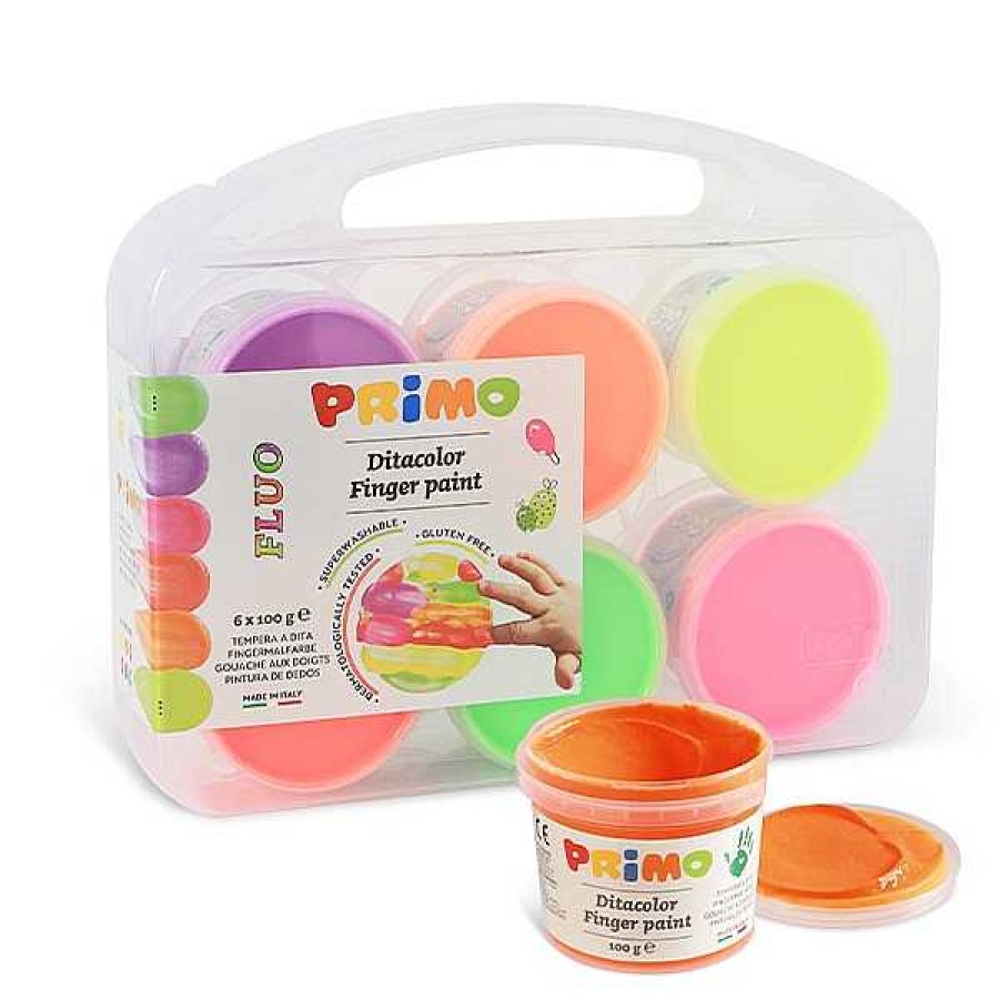 Jugar Primo | Pack De 6 Pinturas De Dedos Fl Or